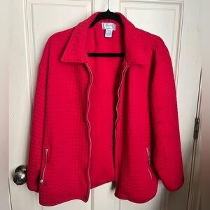 Jennifer Moore Vibrant Red Quilted Utility Jacket